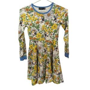 Rock your kid floral Frenchie puppy dress